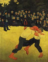 Paul Serusier Breton Wrestling china oil painting image
